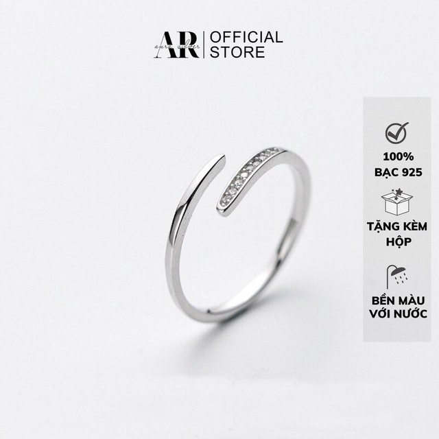 Aura Silver Nhẫn Bạc Nữ Đính Đá Jinny Ring 1