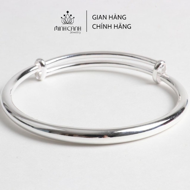 Minh Canh Jewelry Lắc Bạc Tròn Trơn 1