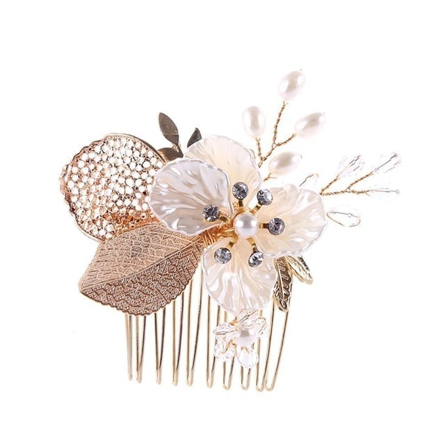 OEM Trâm Cài Tóc Hình Hoa Lá, Lá Đính Đá M1 1